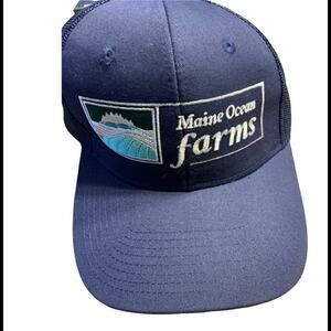 Maine snapback trucker mesh hat cap for Maine ocean gardens. embroidered graphic